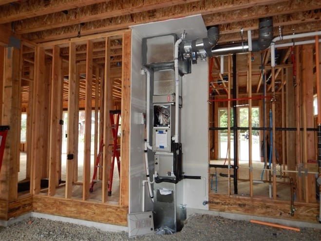 New furnace set in a mechanical chase